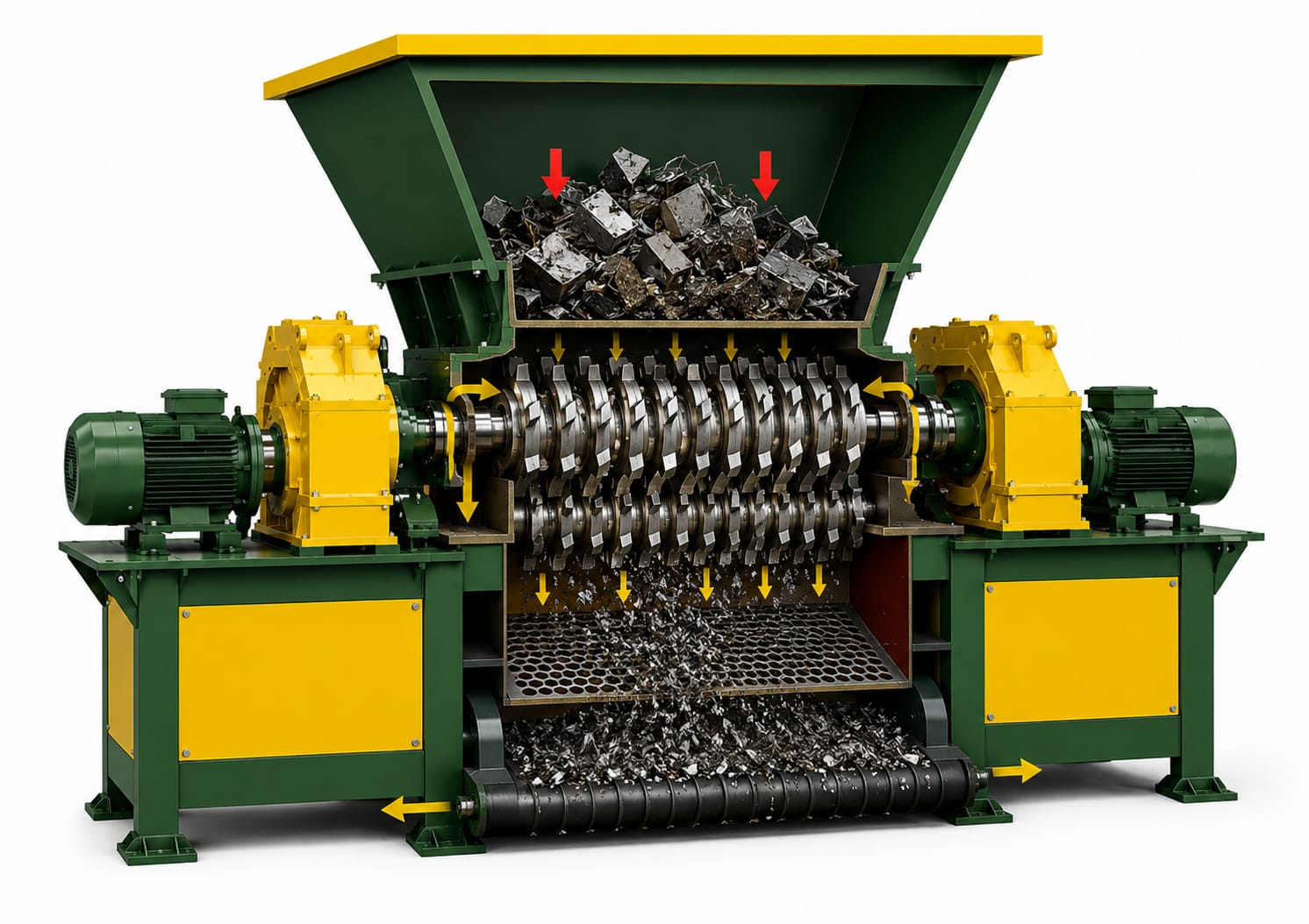 Municipal Solid Waste Shredder Machine