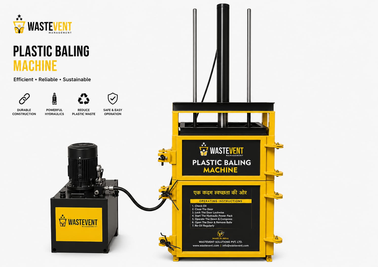 Hydraulic Plastic Baling Machine